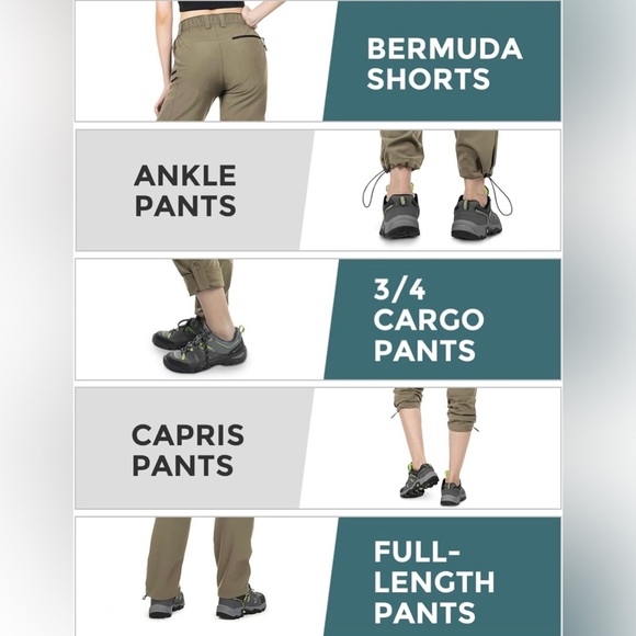 Women’s Zip Off Pants - Tan Hiking Pants - Picture 8 of 8